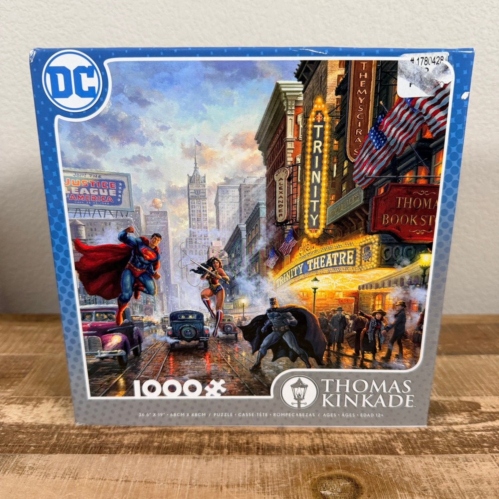 Thomas Kinkade DC Justice League Puzzle 1000pc Superman Batman Wonder Woman